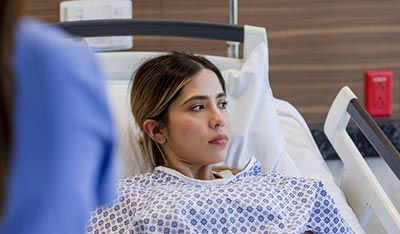 pregnant woman considering hospital adoption